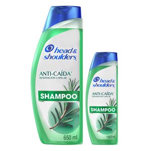 Shampoo Head & Shoulders Anti-Caída Renovación Capilar con Romero 650 ml + 180 ml Pack