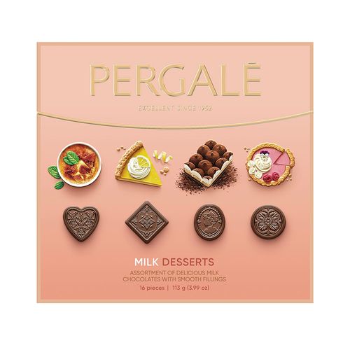 Surtido chocol. leche pergale postres x113g
