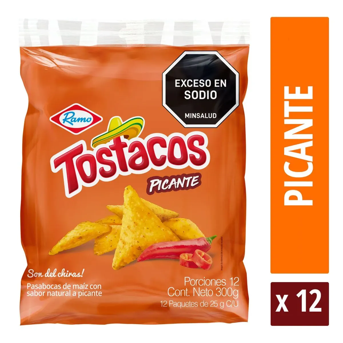 Imagen de PASABOCA RAMO TOSTACOS PICANTE 25 g X12
