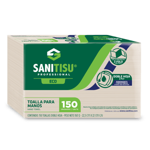 Toalla Sanitisu Z Manos Eco Desechable x150un.