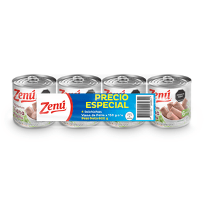 Salchicha Zenu Viena Pollo 4Und 150g c/u Precio Especial