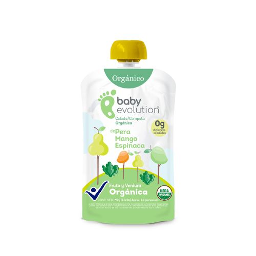 Compota Baby Evolution Pera - Mango - Espinaca x99g
