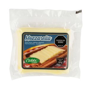 Queso Codelac Mozzarella Tajado 8Und x 125g