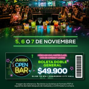Boleta Open Bar General Doble
